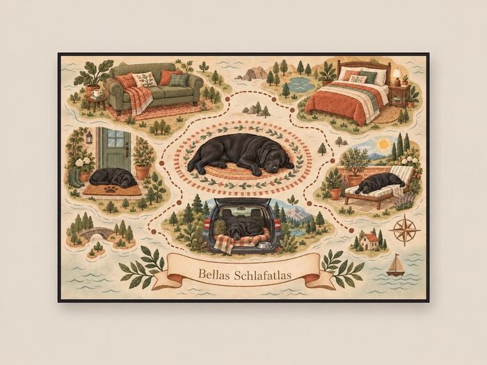 Personalisierter Schlafatlas deines Hundes
